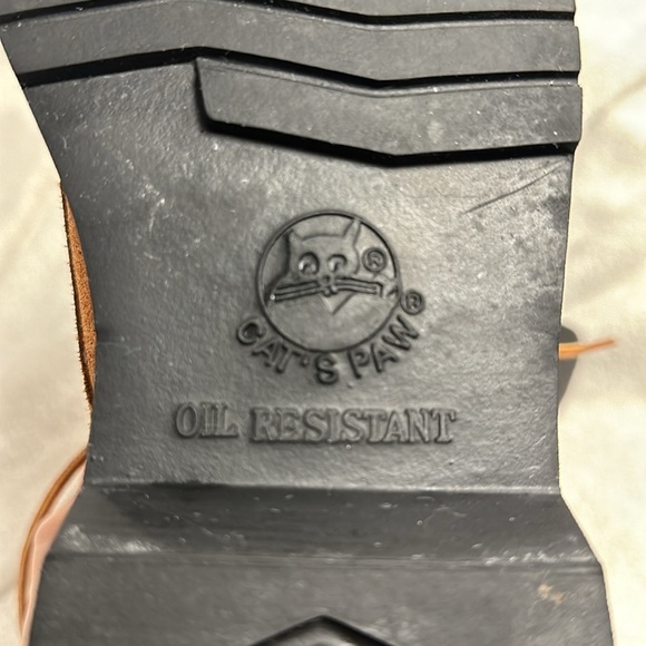 Cat's Paw Steel Toe Leather/ Suede Work Boots, ,Size 7.5 Lace Up High Tops NWOT - Picture 4 of 12